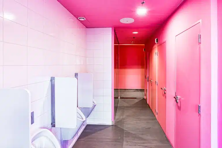pink toilets